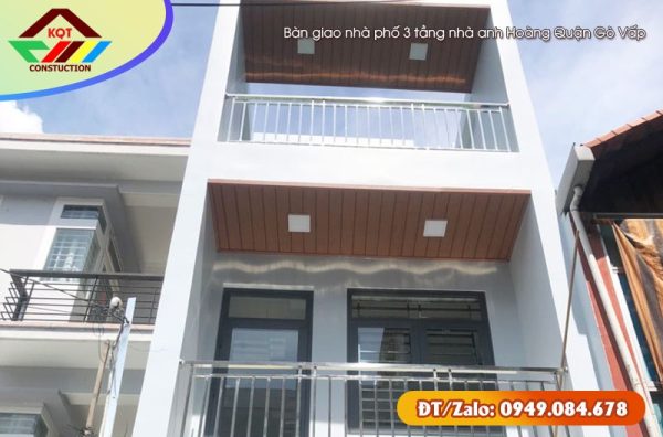 Bàn giao nhà phố 3 tầng nhà anh Hoàng Quận Gò Vấp