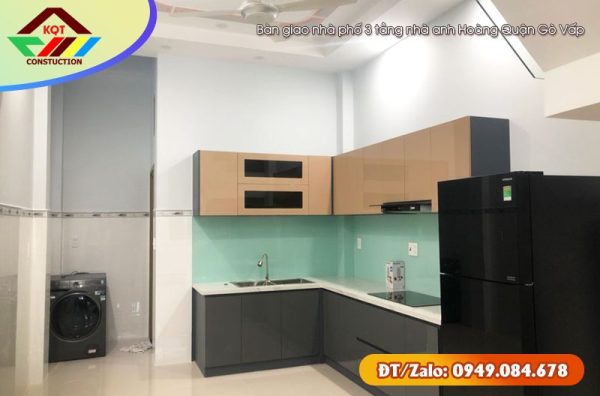 Bàn giao nhà phố 3 tầng nhà anh Hoàng Quận Gò Vấp